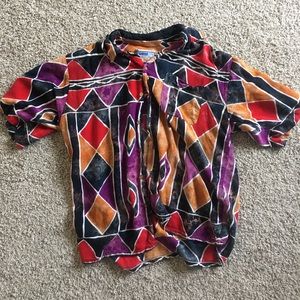 Abstract Button Up Shirt